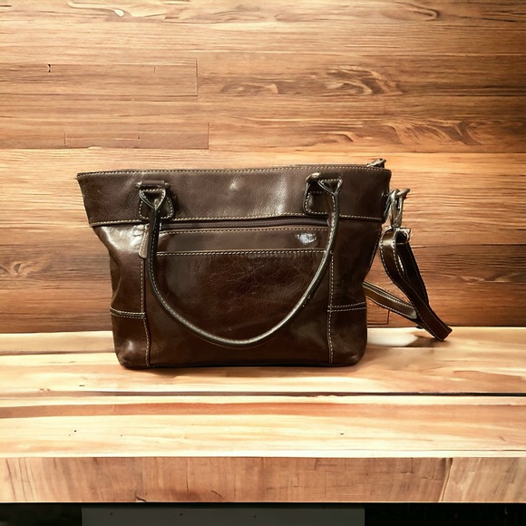 Giani Bernini Handle & Adjustable Latch Off Crossbody Strap Genuine Leather Bag! - Picture 15 of 16